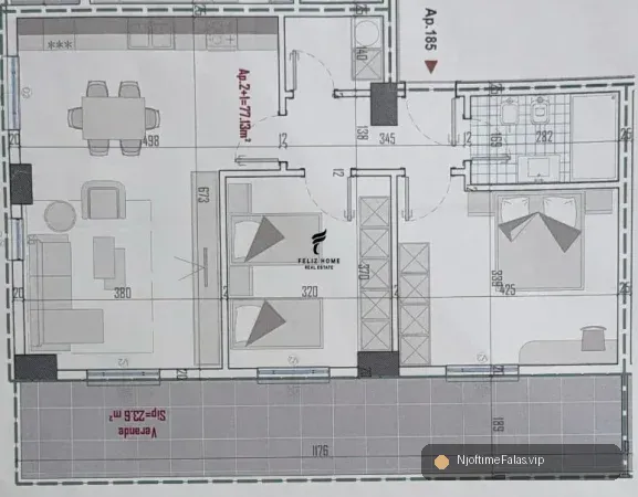 Tirane, shitet apartament 2+1 Kati 8, 89 m² 81.000 € (KAMEZ) në Tiranë — Çmimi: € 81000.00 | Njoftime falas